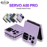 SERVO A50 PRO Foldable Mobile Phone - 2.4" Display, Dual SIM, GSM Unlocked, FM Radio, Call Recording, Speed Dial, Magic Voice, Type-C Charging